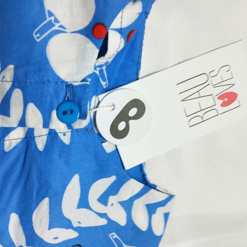 BEAU LOVES PINGPONG BULE JERSEY DRESS - Picture 2 of 4